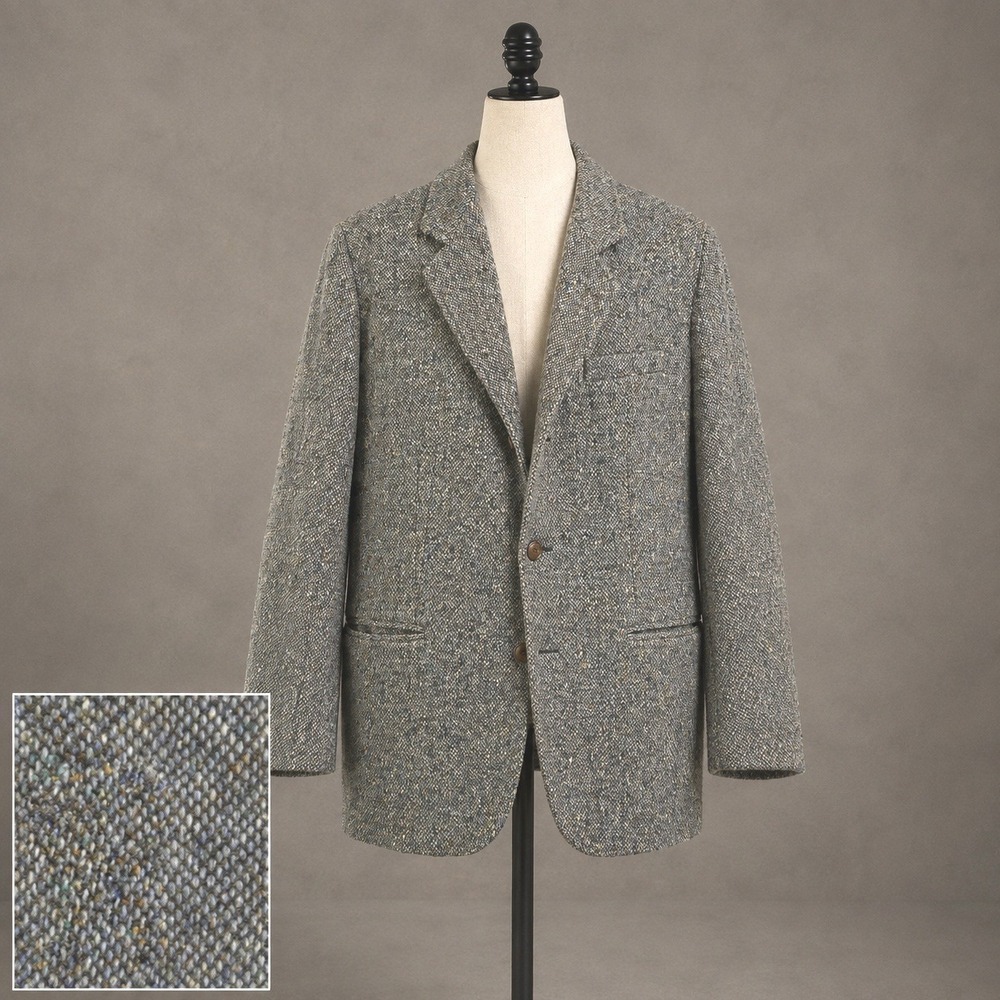 Vintage Tweed Blazer 4 Grey Wool Blend Donegal Jacket Gray Capsule Classic